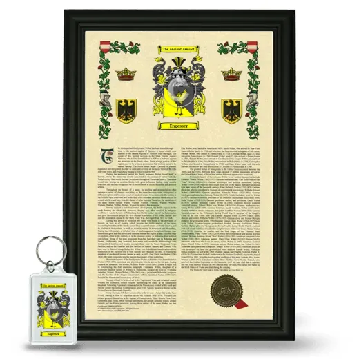 Engesser Framed Armorial History and Keychain - Black