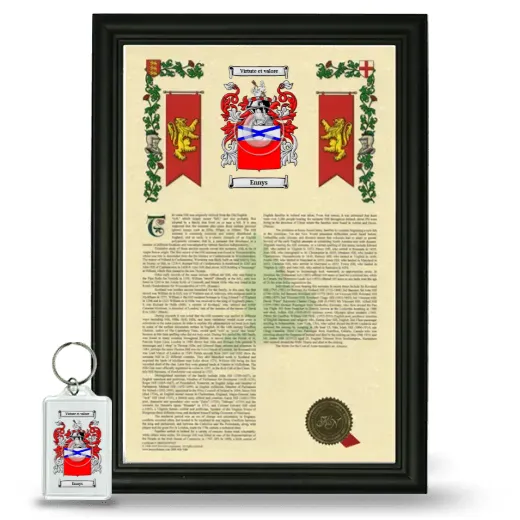 Ennys Framed Armorial History and Keychain - Black