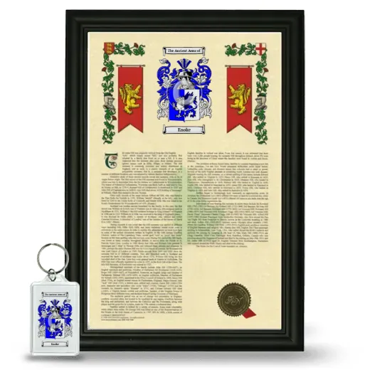 Enoke Framed Armorial History and Keychain - Black
