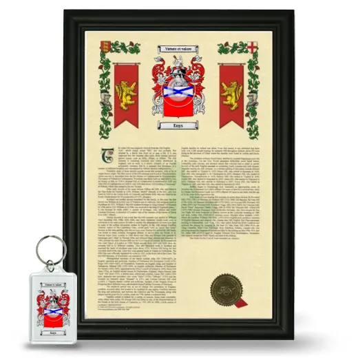 Enys Framed Armorial History and Keychain - Black