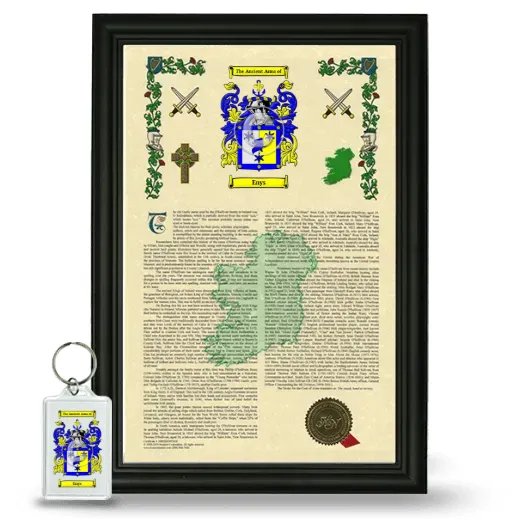 Enys Framed Armorial History and Keychain - Black
