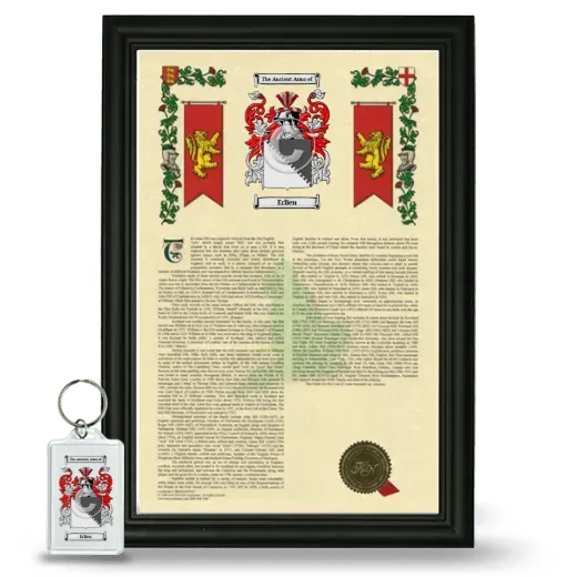 Erlien Framed Armorial History and Keychain - Black