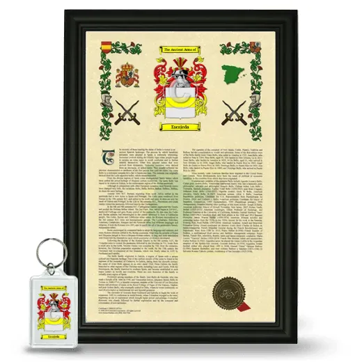 Escajeda Framed Armorial History and Keychain - Black