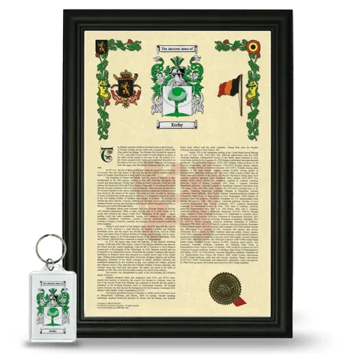 Eschy Framed Armorial History and Keychain - Black