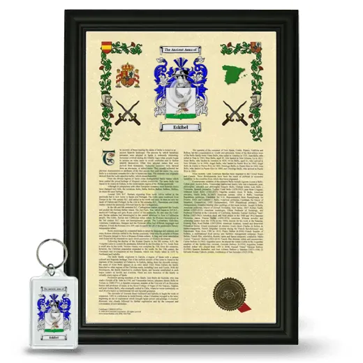 Eskibel Framed Armorial History and Keychain - Black