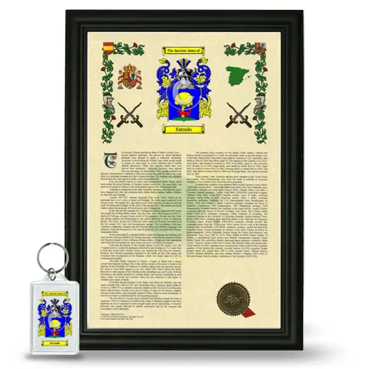 Estrado Framed Armorial History and Keychain - Black