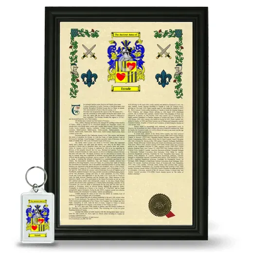 Estude Framed Armorial History and Keychain - Black