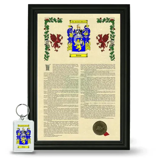 Evene Framed Armorial History and Keychain - Black