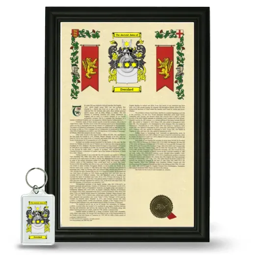 Evershed Framed Armorial History and Keychain - Black