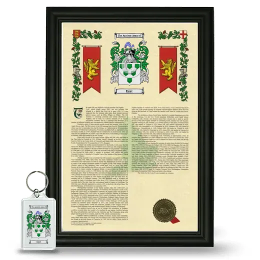 Ezat Framed Armorial History and Keychain - Black