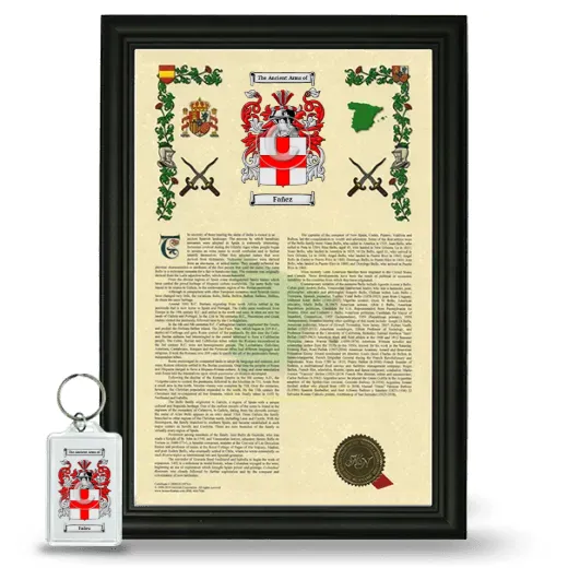 Fañez Framed Armorial History and Keychain - Black