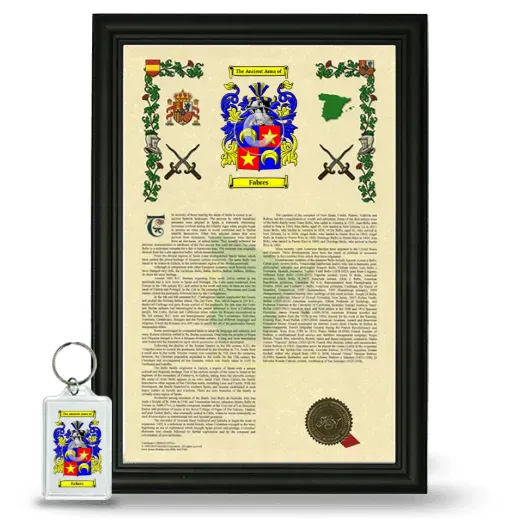 Fabres Framed Armorial History and Keychain - Black