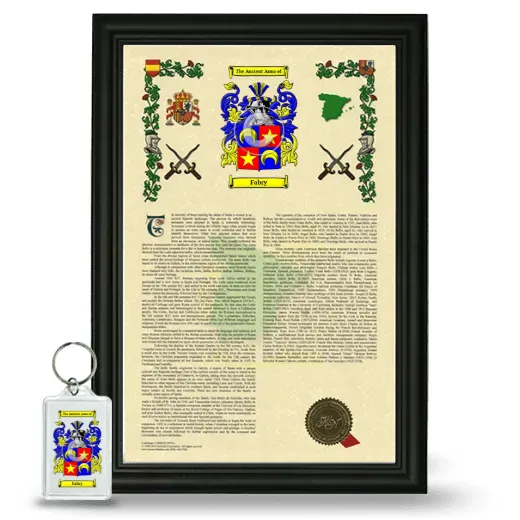 Fabry Framed Armorial History and Keychain - Black