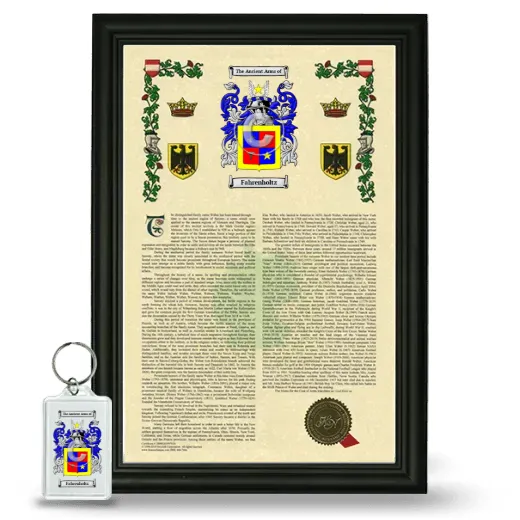 Fahrenholtz Framed Armorial History and Keychain - Black