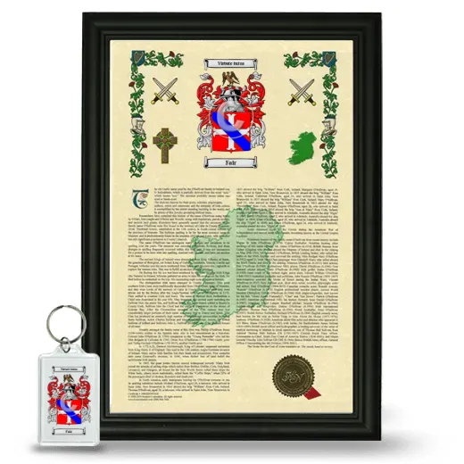 Fair Framed Armorial History and Keychain - Black