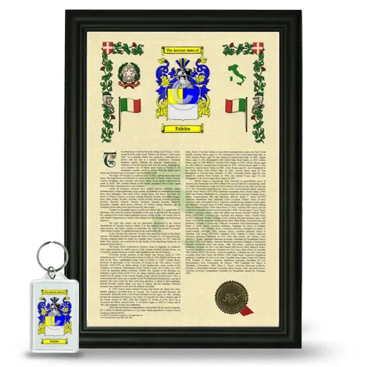 Faleiro Framed Armorial History and Keychain - Black