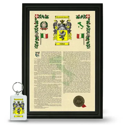 Falloni Framed Armorial History and Keychain - Black