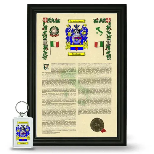 Fantinato Framed Armorial History and Keychain - Black