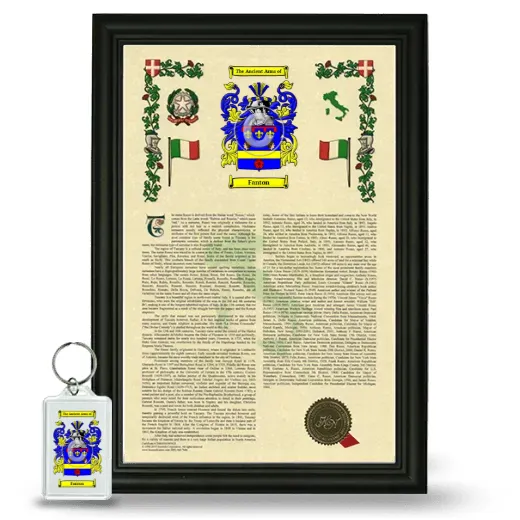 Fanton Framed Armorial History and Keychain - Black
