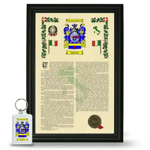 Fantuzzo Framed Armorial History and Keychain - Black