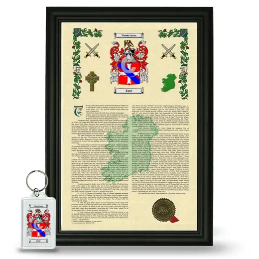 Fare Framed Armorial History and Keychain - Black