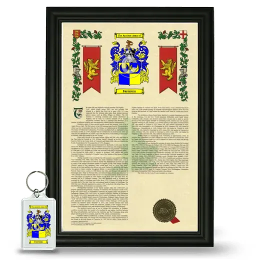 Farenum Framed Armorial History and Keychain - Black