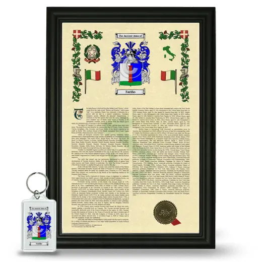Fariño Framed Armorial History and Keychain - Black