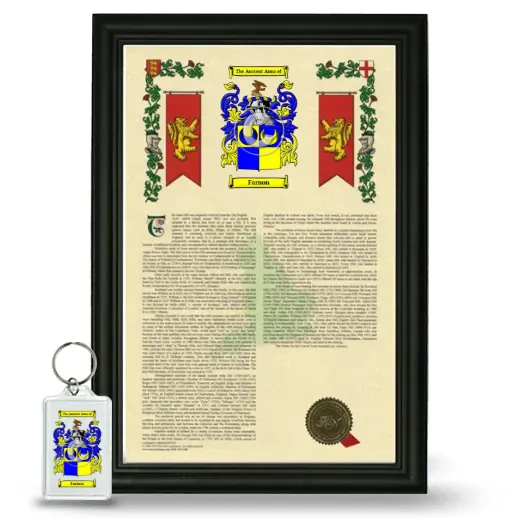 Farnon Framed Armorial History and Keychain - Black