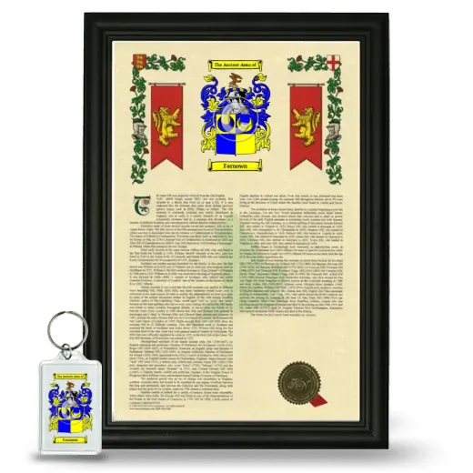 Farnown Framed Armorial History and Keychain - Black
