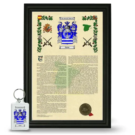 Faros Framed Armorial History and Keychain - Black