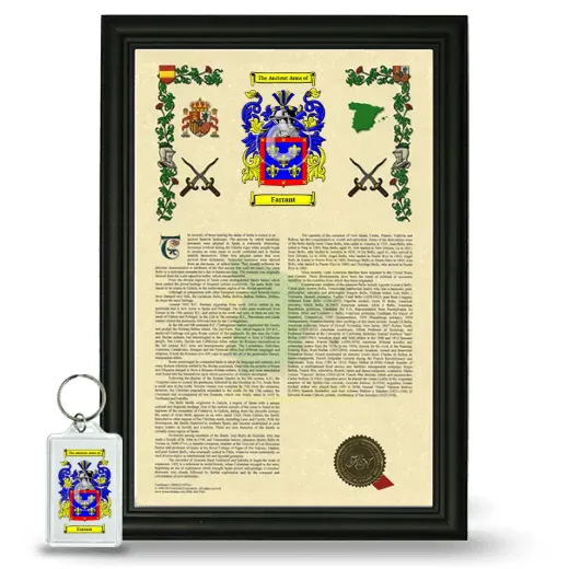 Farrant Framed Armorial History and Keychain - Black
