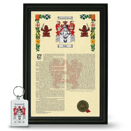 Fawn Framed Armorial History and Keychain - Black