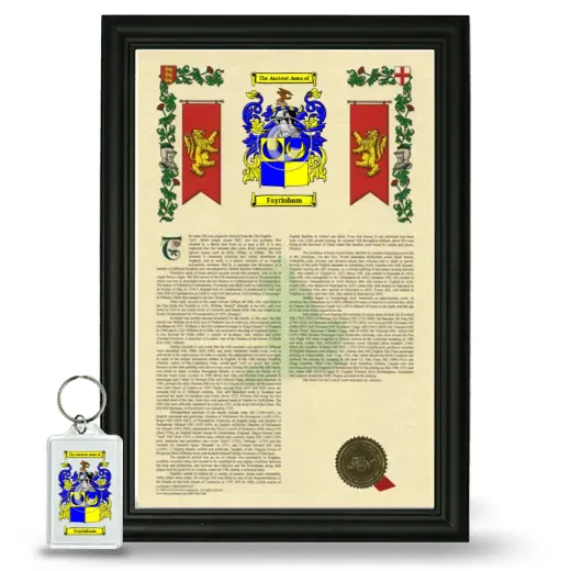 Fayrinham Framed Armorial History and Keychain - Black