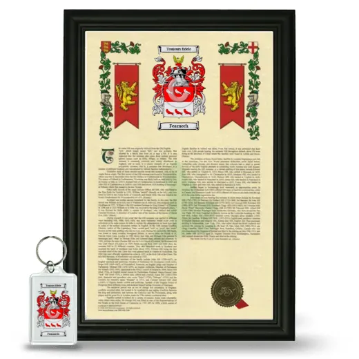 Fearnech Framed Armorial History and Keychain - Black