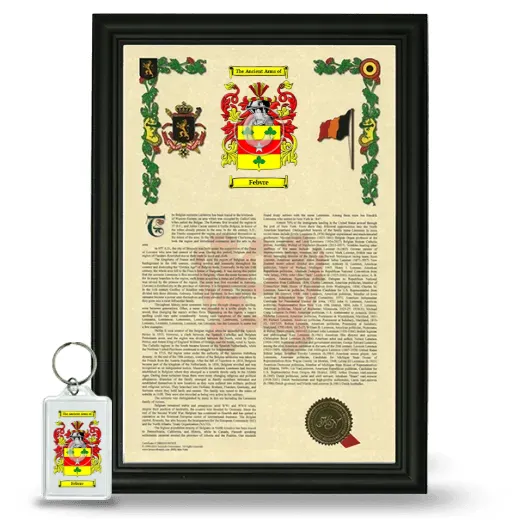 Febvre Framed Armorial History and Keychain - Black