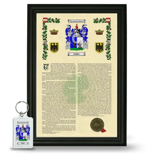 Fedder Framed Armorial History and Keychain - Black