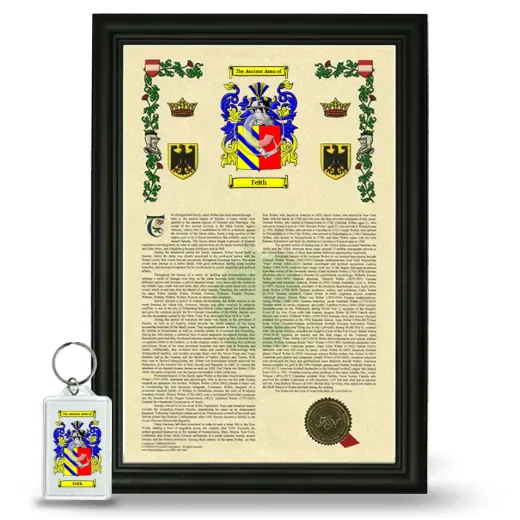 Feith Framed Armorial History and Keychain - Black