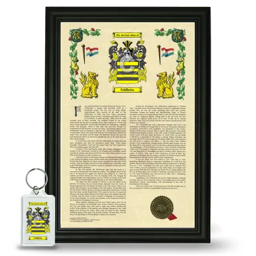 Feldheim Framed Armorial History and Keychain - Black