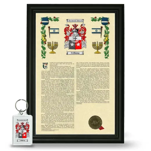 Feldkamp Framed Armorial History and Keychain - Black