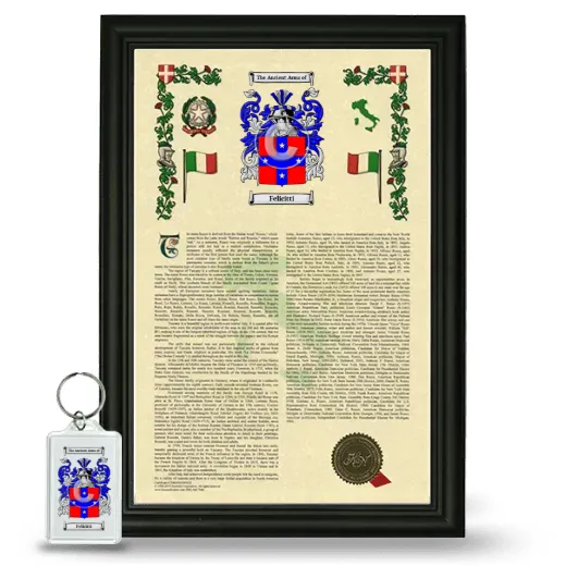 Felicitti Framed Armorial History and Keychain - Black