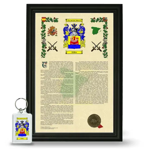 Felico Framed Armorial History and Keychain - Black