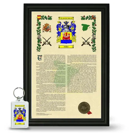 Felius Framed Armorial History and Keychain - Black