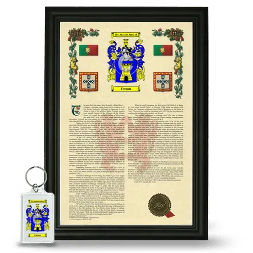 Fernan Framed Armorial History and Keychain - Black