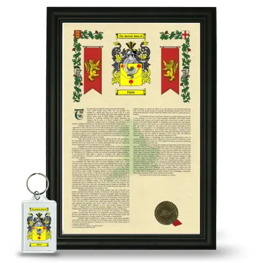 Ferst Framed Armorial History and Keychain - Black
