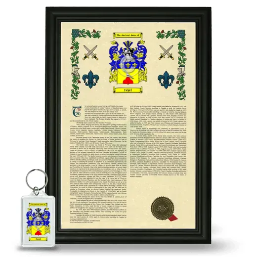 Feyel Framed Armorial History and Keychain - Black