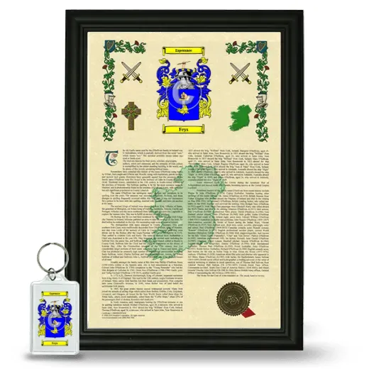 Feys Framed Armorial History and Keychain - Black