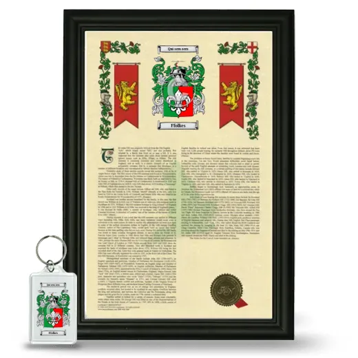 Ffolkes Framed Armorial History and Keychain - Black