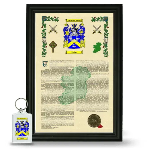 Finlan Framed Armorial History and Keychain - Black