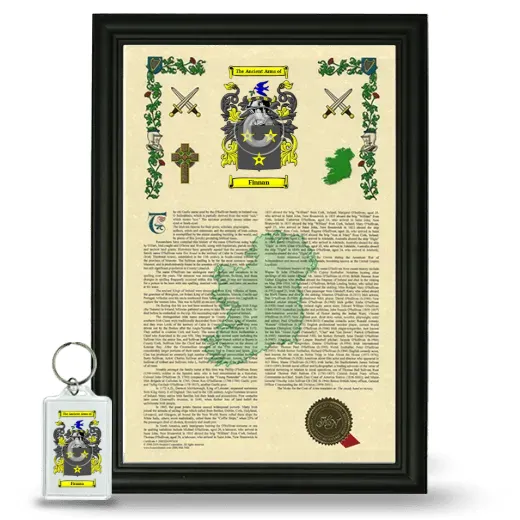 Finnan Framed Armorial History and Keychain - Black