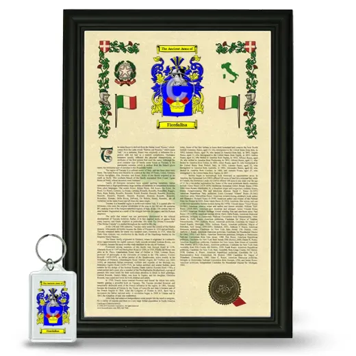 Fiordalisa Framed Armorial History and Keychain - Black